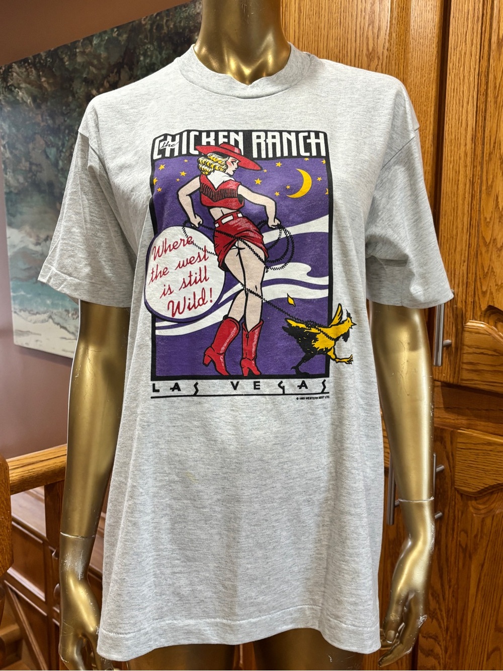 Screen Stars Best Gray Tee with Black & Red Tag